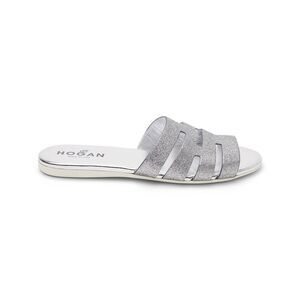 Hogan Cut-Out Glitter Slides